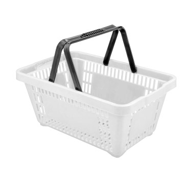 Cesta Plástica DellaPlast Branca com Alça Preta 6,5L