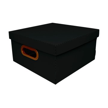 Caixa Organizadora Dello Linho 290x290x150mm Preta