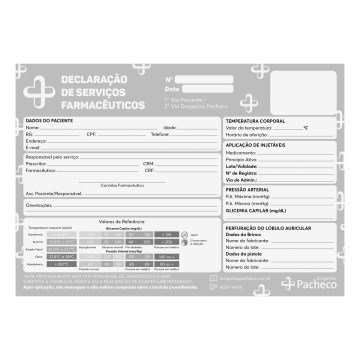 Bloco Declaração Serviços Farmacêuticos 50fls