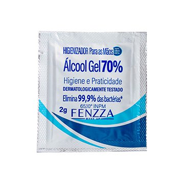 Álcool Gel Antisséptico 70° Fenzza Sachê 2ml CX 1000un