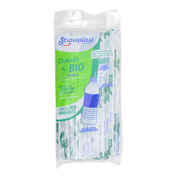Canudo Oxi Biodegrad Strawplast Embalado Indiv 100UN
