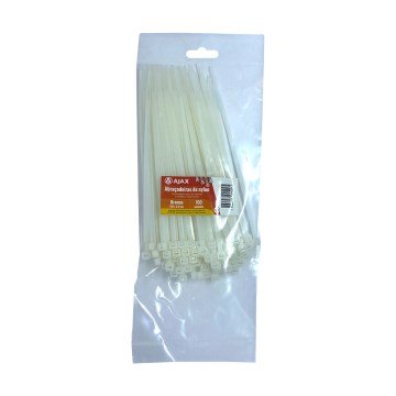 Abraçadeira de Nylon BRW 150x3,5mm Branco PCT  100UN
