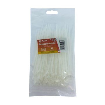 Abracadeira de Nylon BRW 150x2,5mm  Branco PCT 100UN