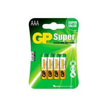 Pilha Alcalina Gp Batteries AAA 24A-C4 Palito 4UN
