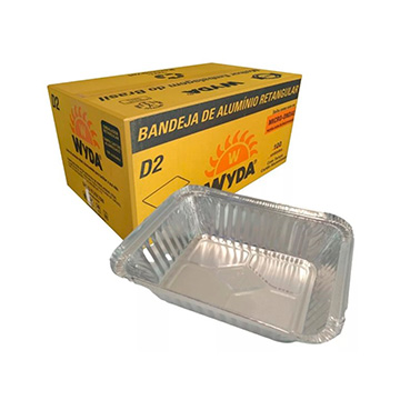 Marmitex Alumínio Retangular 220ml Manual CX 200UN