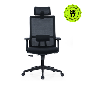 Cadeira Presidente Korpex HU-3607A-LP Telada Preta