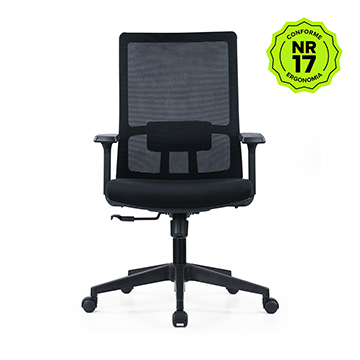 Cadeira Diretor Korpex HU-3607B-LP Telada Preta
