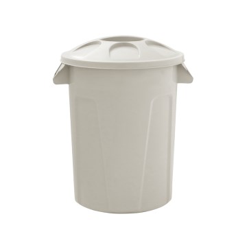 Lixeira Plástica Branca com Tampa 60L