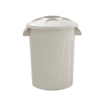 Lixeira Plástica Branca com Tampa 100L