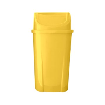 Lixeira Plástica Amarela Basculante 60L