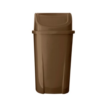 Lixeira Plástica Marrom Basculante 60L