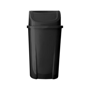 Lixeira Plástica Preta Basculante 60L