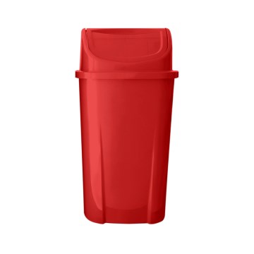 Lixeira Plástica Vermelha Basculante 60L