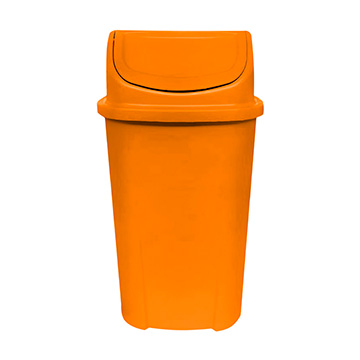 Lixeira Plástica Laranja Basculante 60L