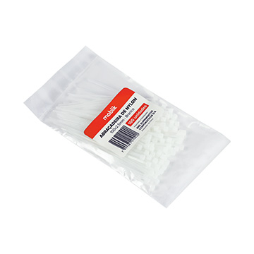 Abraçadeira de Nylon Moblik 100x2,5mm Branco PCT 100UN