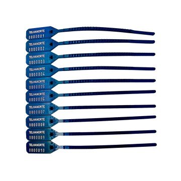 Lacre de Segurança Telhanorte 16cm Azul PCT 1.000UN