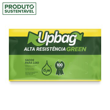 Saco para Lixo Up Bag Green Oxibiodegradável Amarelo 50L 50
