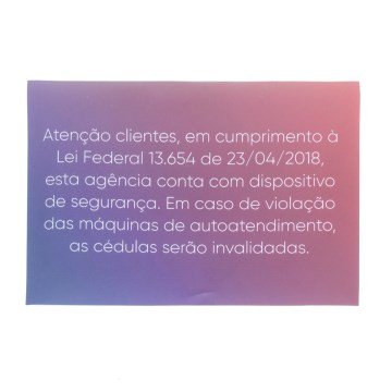 Adesivo Entintador para Porta da Agência