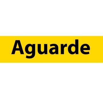 Adesivo Faixa de Piso Aguarde