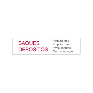 Adesivo Funções de Máquina Depósito/Saques