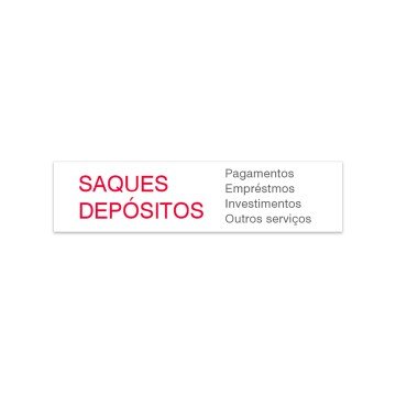 Adesivo Funções de Máquina Saques/Depósitos