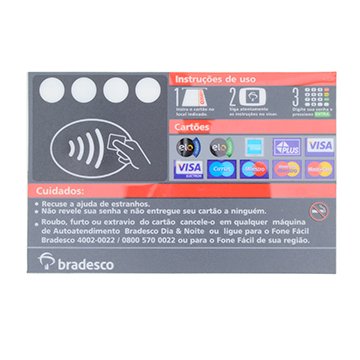 Adesivo Painel de Instruções NCR
