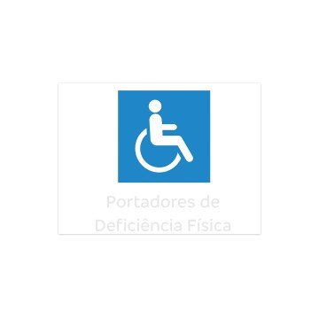 Adesivo para Placa Aérea Portadores de Deficiência