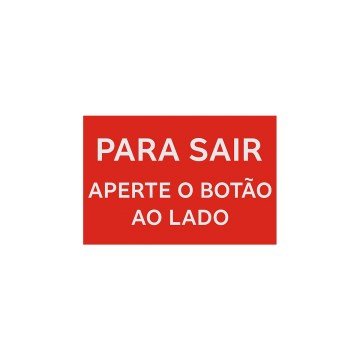 Adesivo para Sair Aperte o Botão