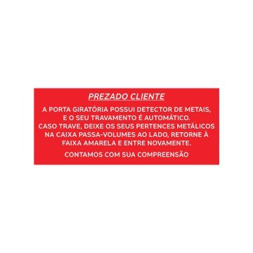 Adesivo Porta Giratória