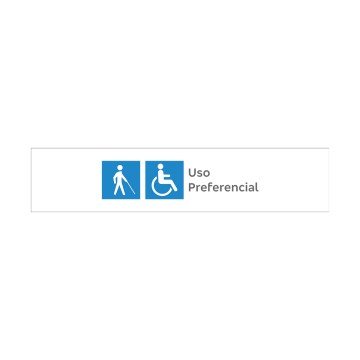 Adesivo Uso Preferencial ATM Def. Visual e Cadeirante