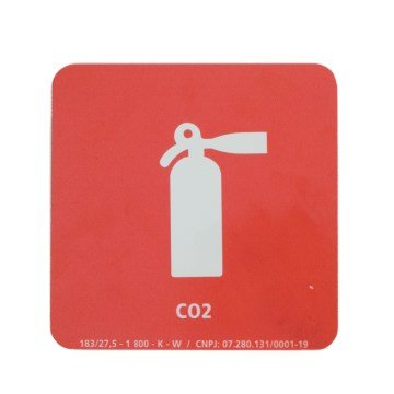 Placa Sinalização Equipamentos Incêndio Extintor CO2