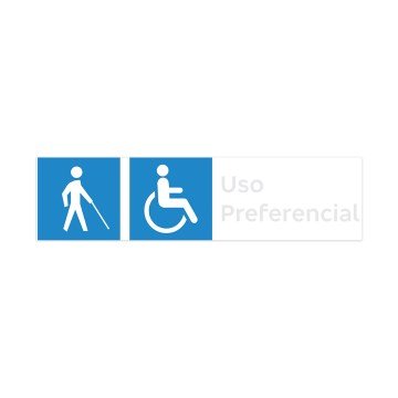 Kit Adesivos Uso Preferencial D. Visual e Cadeirante