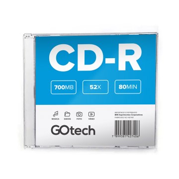 Mídia CD-R Go Tech 700MB