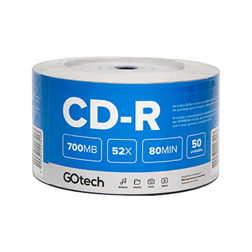 Mídia CD-R Go Tech 700MB 50UN