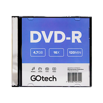 Mídia DVD-R Go Tech 4,7GB