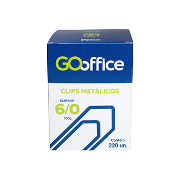 Clips Galvanizado Go Office 6/0 Fio 1,50mm Trad. CX 220UN
