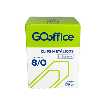 Clips Galvanizado Go Office 8/0 Fio 1,40mm Leve CX 170UN
