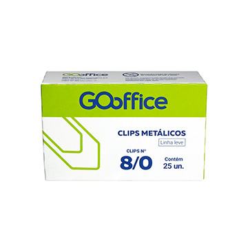Clips Galvanizado Go Office 8/0 Fio 1,40mm Leve CX 25UN