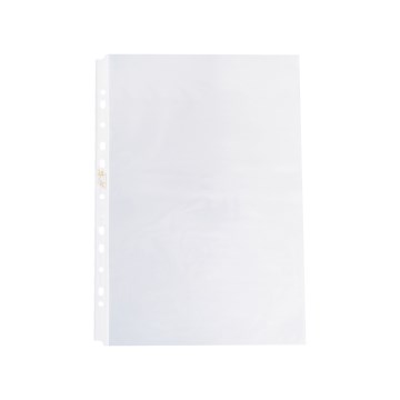 Saco Plástico ACP 235x330mm 11furos 0,8mm Tarja Branca 100UN