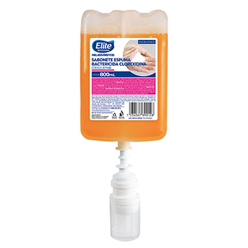 Sabonete Espuma Elite Antisséptico Clorexidina 800ml