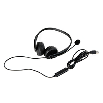 Headset USB Go Tech U20 VOIP Biauricular Preto