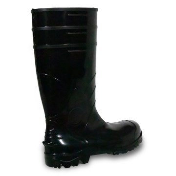Bota PVC Bracol 80BPL200 Cano Longo Preta Bico Aço 38