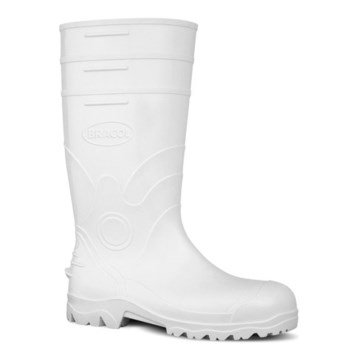 Bota PVC Bracol 85BPL600 Cano Longo Branca 44