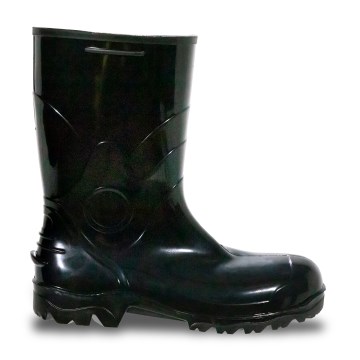 Bota PVC Bracol 80BPC200PA Cano Médio Preta Bico+Pal Aço38