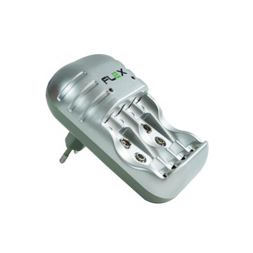 Carregador de Pilhas AA/AAA/9V Flex FX-C03-4P Bivolt C/4PAA