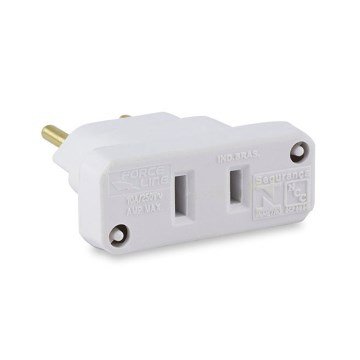 Adaptador Force Line Chato para Redondo 10AH Branco