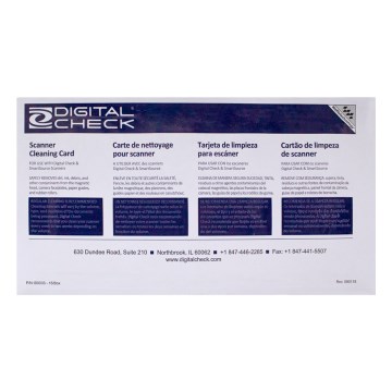 Cartão de Limpeza de Scanner Digital Check IS0033