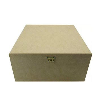 Caixa Lisa Madeira 30X30X15cm com Dobradiça