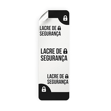 Etiqueta Adesiva Lacre de Segurança 30X80mm RL 1000UN