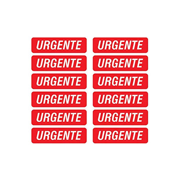 Etiqueta Adesiva Aquattro Urgente 13mmX48mm PCT 6fls